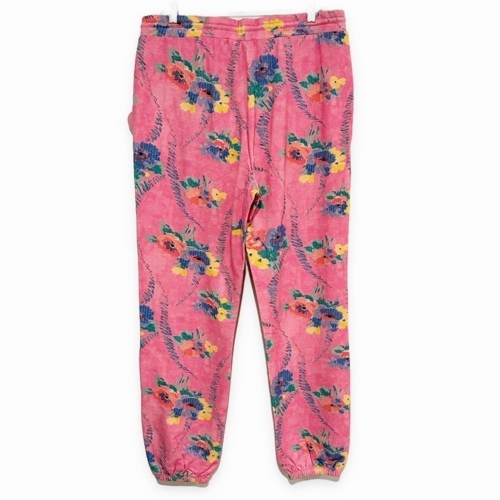 LoveShackFancy x Beach Riot Banded Sweatpants Joggers Pink Size Large - Picture 7 of 9